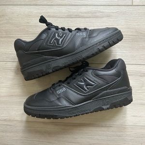 Mens New Balance 550 Triple Black Shoes Size 10 Great Condition